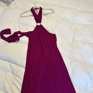 Meshki violet shimmer dress. Brand new. XS
